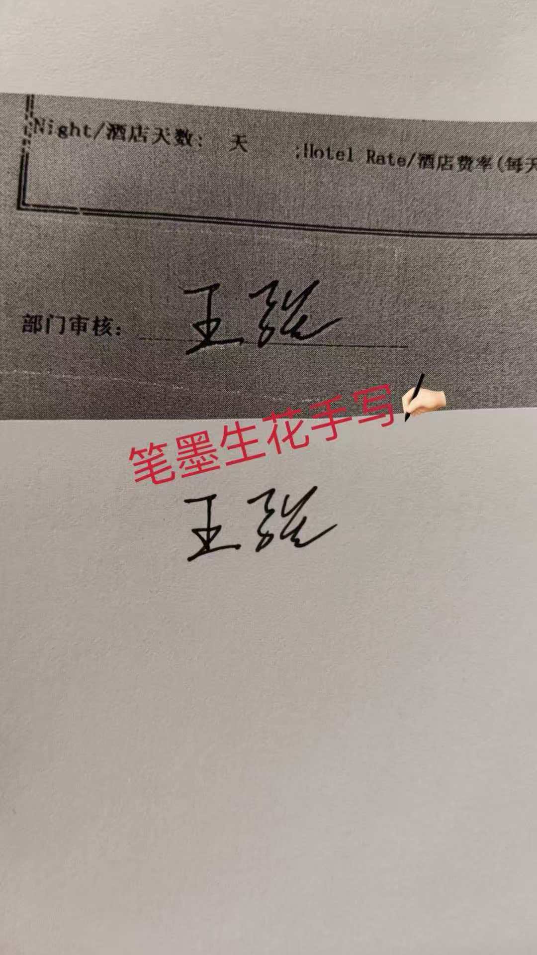 临摹 模仿签名案例展示